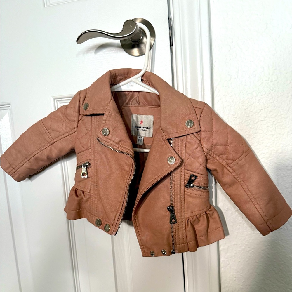 Pink “leather” jacket